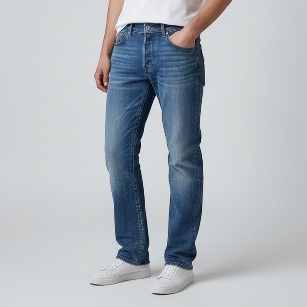 Levi's 501 Original Fit Jeans Mens 36x32 Blue Medium Wash Straight Leg Denim